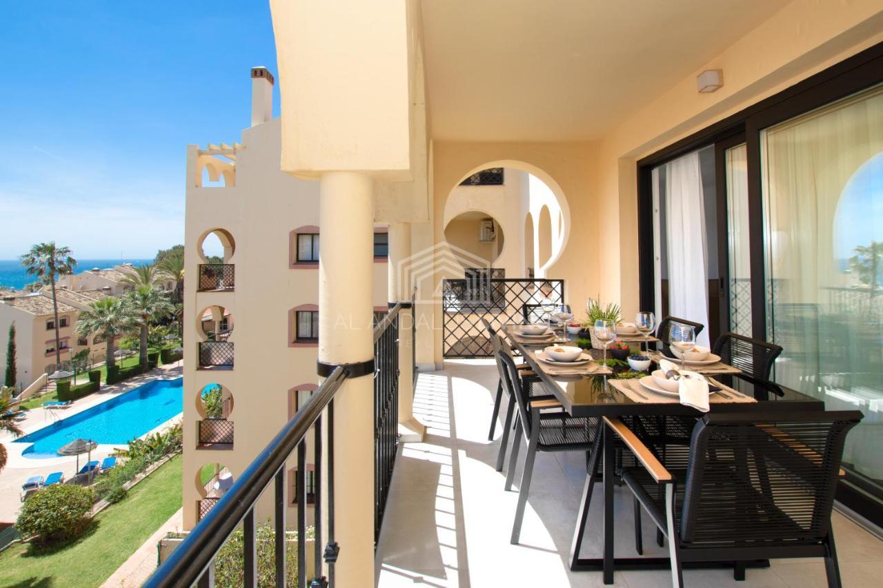 Panoramic Sea Views And Direct Access To The Beach From The Community In Torrenueva Daire Málaga Dış mekan fotoğraf